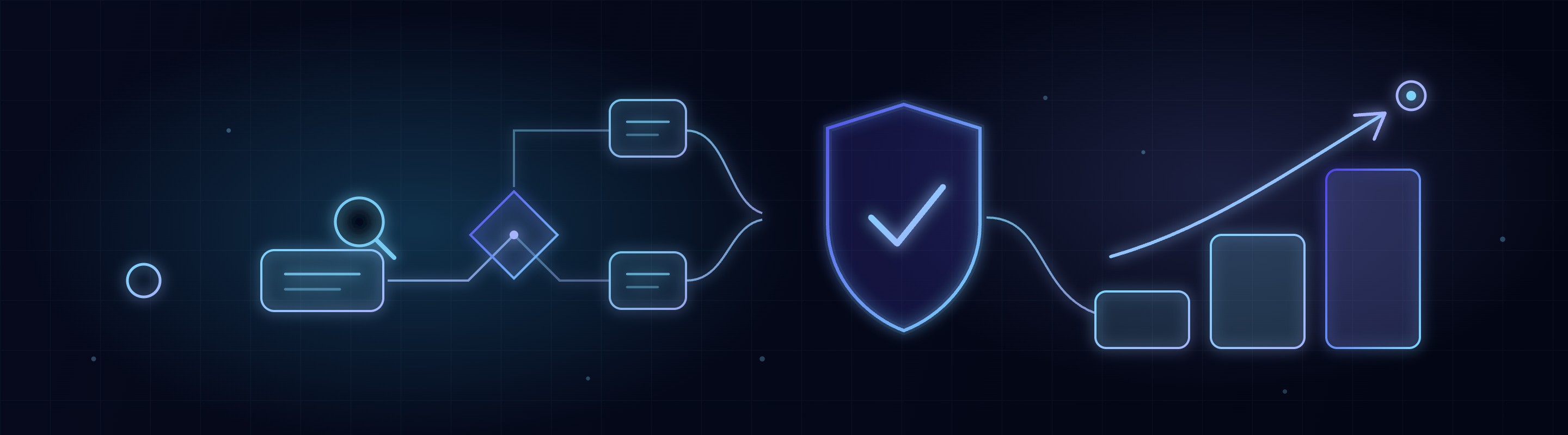 Ilustración del método Agéntica 360: auditoría de procesos, revisión de ciberseguridad y roadmap priorizado